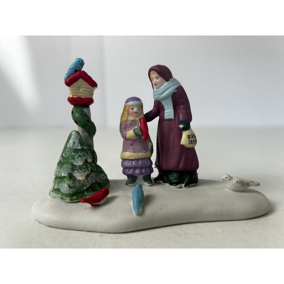 Vintage 1997 Lemax Christmas Village Porcelain "A Winter Breakfast" 73211 W/Box! - Picture 2 of 9